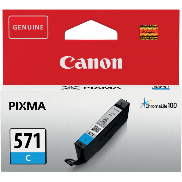 Canon cartouche d'encre CLI-571C, 173 photos, OEM 0386C00, cyan