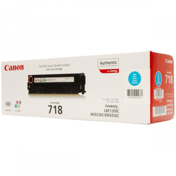 Canon toner 718, 2.900 pages, OEM 2661B002, cyan