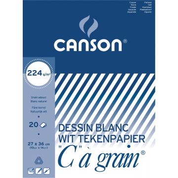 Canson Tekenblok "C" à grain 224 g/m², ft 27 x 36 cm