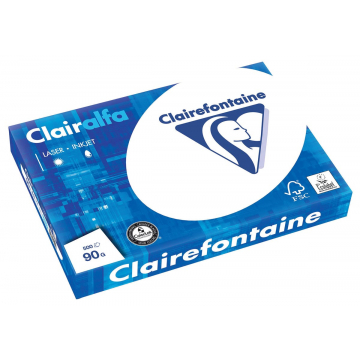 Clairefontaine Clairalfa papier de présentation A3, 90 g, paquet de 500 feuilles