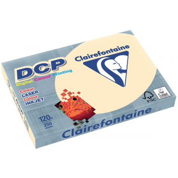 Clairefontaine DCP papier de présentation A4, 120 g, ivoire, paquet de 250 feuilles