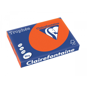 Clairefontaine Trophée Intens, papier couleur, A3, 80 g, 250 feuilles, églantine