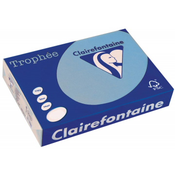 Clairefontaine Trophée Intens, papier couleur, A3, 80 g, 500 feuilles, bleu royal