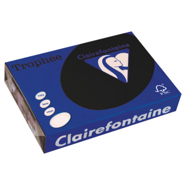 Clairefontaine Trophée Pastel, papier couleur, A4, 160 g, 250 feuilles, zwart