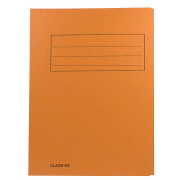 Class'ex dossiermap, 3 kleppen ft 23,7 x 32 cm (voor ft A4), oranje
