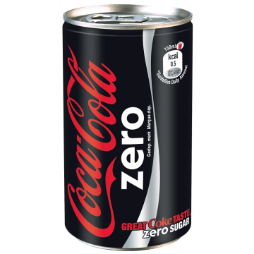 Coca-Cola Zero frisdrank, blikje van 15 cl, pak van 24 stuks