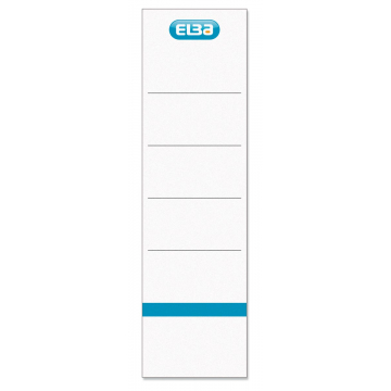 Elba étiquettes de dos, dos de 8 cm, ft 19x5,4 cm, blanc 10 pcs