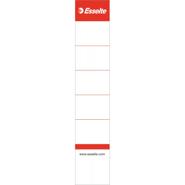 Esselte étiquettes de dos, non adhésives, ft 3 x 15,8 cm, paquet de 100 pièces, blanc