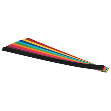 Folia vlechtstroken 50 x 1,5 cm, pak van 200 stuks in geassorteerde kleuren