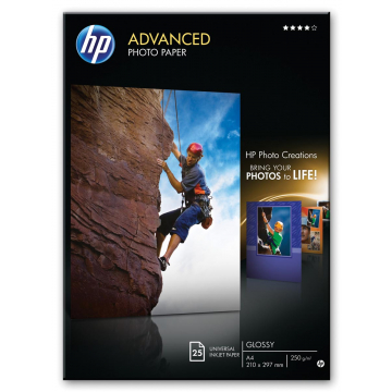 HP Advanced papier photo ft A3, 250 g, paquet de 20 feuilles, brillant