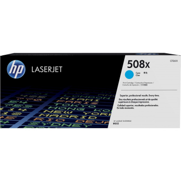 HP toner 508X, 9 500 pages, OEM CF361X, cyan