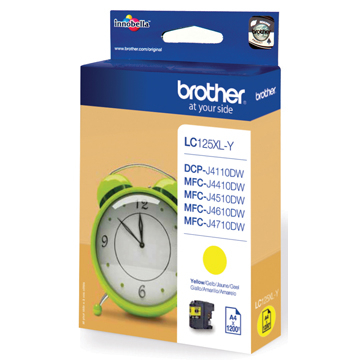 Brother cartouche d'encre, 1.200 pages, OEM LC-125XLY, jaune