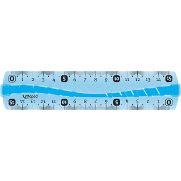 Maped lat onbreekbaar 15 cm, met dubbele graduatie