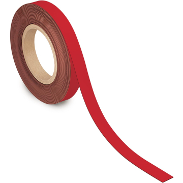 MAUL magnetisch etiketband beschrijf- en wisbaar, 10mtx20mm, rood