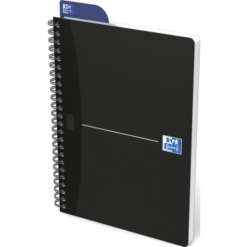 Oxford OFFICE Essentials spiraalblok smart black, 180 bladzijden, ft A5, gelijnd