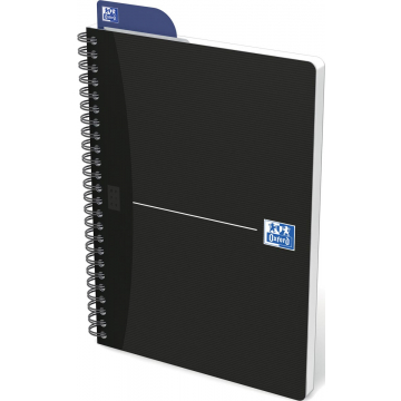 Oxford OFFICE Essentials spiraalblok smart black, 180 bladzijden, ft A5, geruit 5 mm