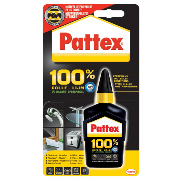 Pattex colle 100%, tube de 50 g, sous blister