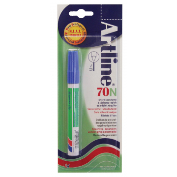 Permanent marker Artline 70 blauw (op blister)