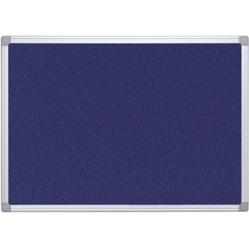 Q-CONNECT textielbord met aluminium frame 90 x 60 cm blauw