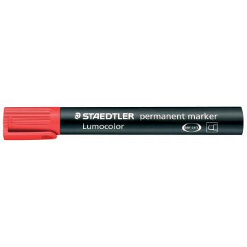 Staedtler permanente marker rood, schrijfbreedte 2 mm, ronde punt