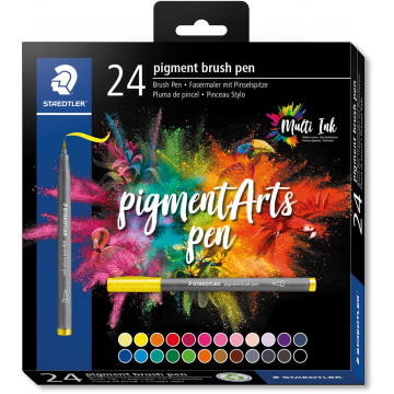 Staedtler Pigment Arts brush pen, etui van 24 stuks