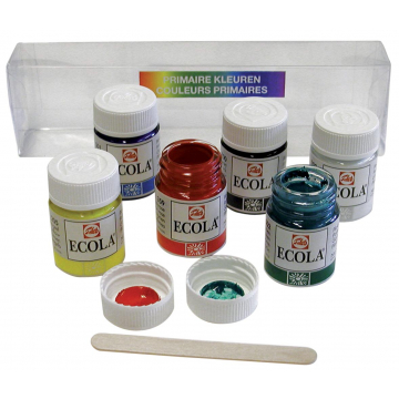 Talens Ecola gouache pot de 16 ml, étui de 6 pots en couleurs assorties
