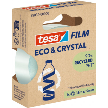 Tesafilm eco & crystal, ft 19 mm x 33 m