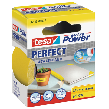 Textieltape ft 38 mm x 2,75 m, geel