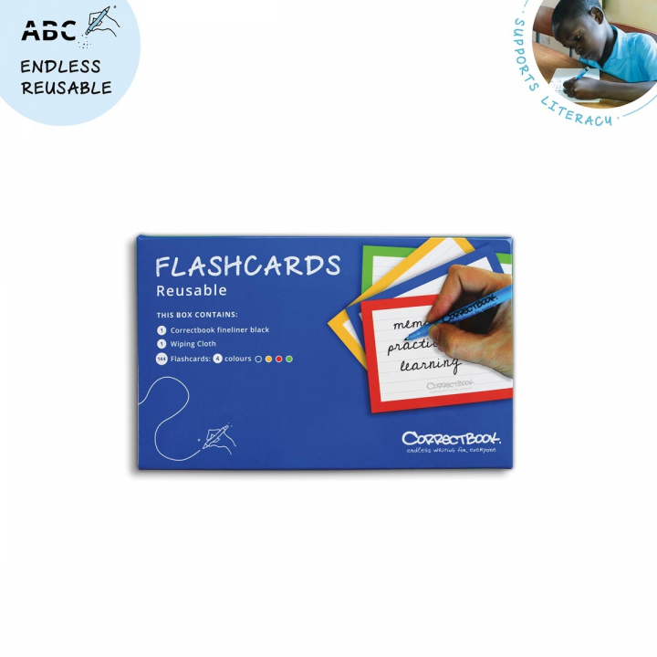 Correctbook Flashcards, fiches effaçables / réutilisables, ligné