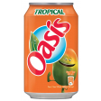 Oasis Tropical jus de fruits, canette de 33 cl, paquet de 24 pièces