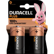 Duracell piles Plus 100% D, blister de 2 pièces
