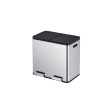 Afvalbak EKO Essential Recycler pedaalemmer 2x22liter RVS