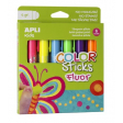 Apli Kids color sticks fluor, blister de 6 pièces