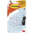 Command crochet, small, capacité 225 g, transparent, blister de 6 pièces