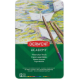 Derwent crayon aquarellable Academy , boîte métallique de 12 pièces en couleurs assorties