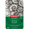Derwent crayon graphite Academy, boîte métallique de 12 pièces: 6B-5B-4B-3B-2B-B-HB-H-2H-3H-4H-5H
