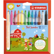 STABILO Trio Jumbo feutre, étui de 12 pièces, assorti