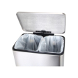Afvalbak EKO E-Cube pedaalemmer 9+10liter RVS