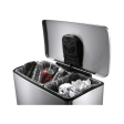 Afvalbak EKO E-Cube pedaalemmer 18+28liter RVS