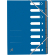 Elba Oxford Top File+ trieur, 8 compartiments, avec des élastiques, bleu