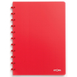 Atoma Trendy cahier, ft A4, 144 pages, quadrillé 5 mm, transparant rood