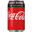 Coca-Cola Zero boisson rafraîchissante, fat canette de 33 cl, paquet de 24 pièces