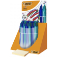 BIC Colours Smooth Gradiant stylo bille 4 couleurs, moyen, bleu et vert, display de 30 pièces
