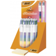 BIC Colours Rainbow stylo bille 4 couleurs, moyen, display de 30 pièces