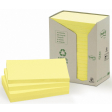 Post-it Recycled notes, 100 feuilles, ft 76 x 127 mm, jaune, paquet de 16 blocs