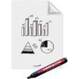 Legamaster Magic-Chart film tableau blanc, ft 60 x 80 cm, blanc, uni, rouleau de 25 feuilles