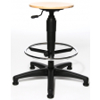 Topstar tabouret Tec 60, avec anneau repose-pieds chromé, avec patins, en bois
