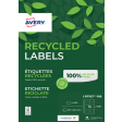 Etiket Avery LR7163-100 99.1x38.1mm recycled wit 1400stuks