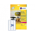 Etiket Avery L4773-20 63.5x33.9mm polyester wit 480stuks