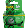 Scotch Magic Tape ruban adhésif ft 19 mm x 7,5 m, dérouleur + 3 rouleaux, boîte brochable